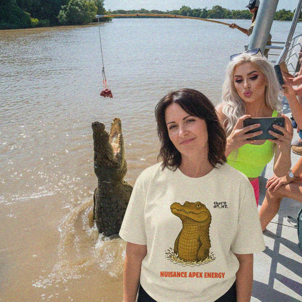 Crocodile Graphic Tees – Darwin NT Nuisance Apex Energy
