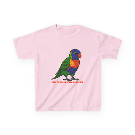 High On Sugar, Low On Patience - Rainbow Lorikeet - Kids' Tee