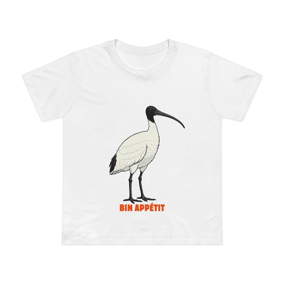 Bin Appétit - Australian White Ibis - Women’s Maple Tee
