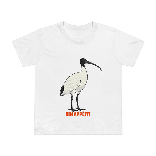 Bin Appétit - Australian White Ibis - Women’s Maple Tee