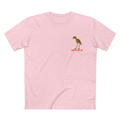 Curlew graphic tee with illustrated bush stone-curlew, Darwin NT