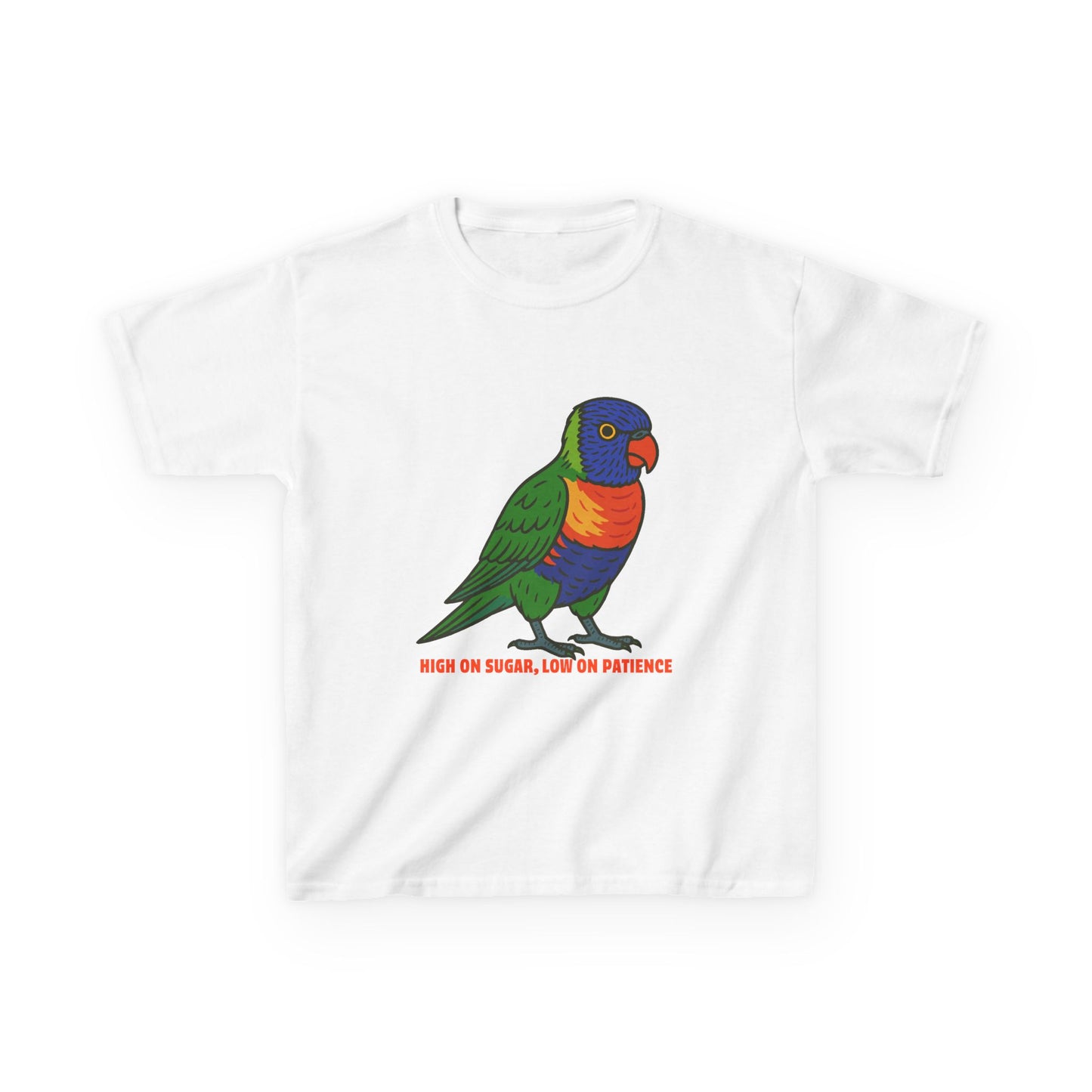 High On Sugar, Low On Patience - Lorikeet - Kids' Tee
