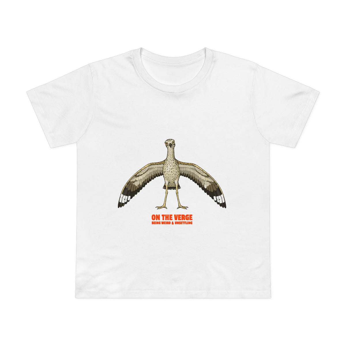 On The Verge – Weird & Unsettling Curlew - Women’s Maple Tee