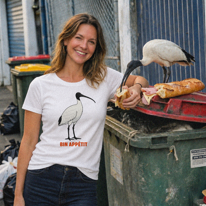 Bin Appétit - Australian White Ibis - Women’s Maple Tee
