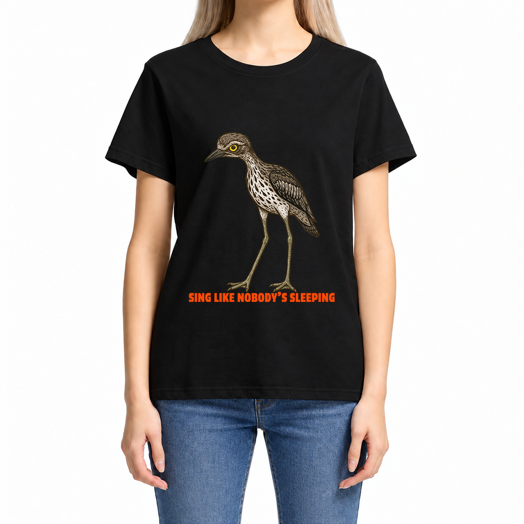 Sing Like Nobody's Sleeping - Bush Stone Curlew - Women's Maple Tee