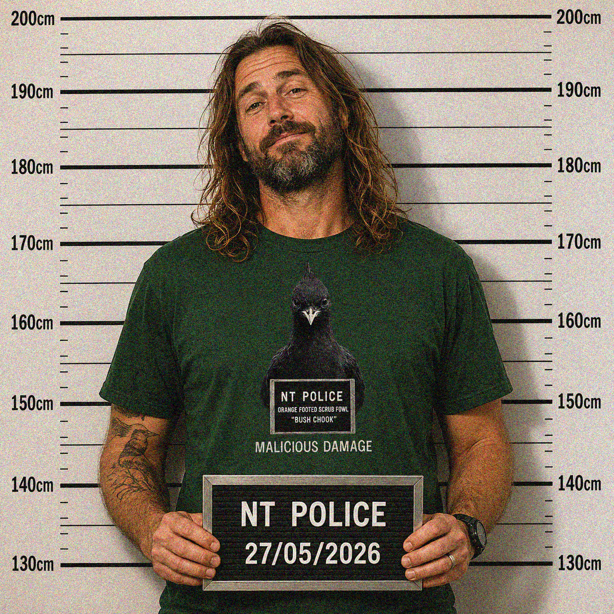 Orange Footed Scrub Fowl "Bush Chook" - Mugshot