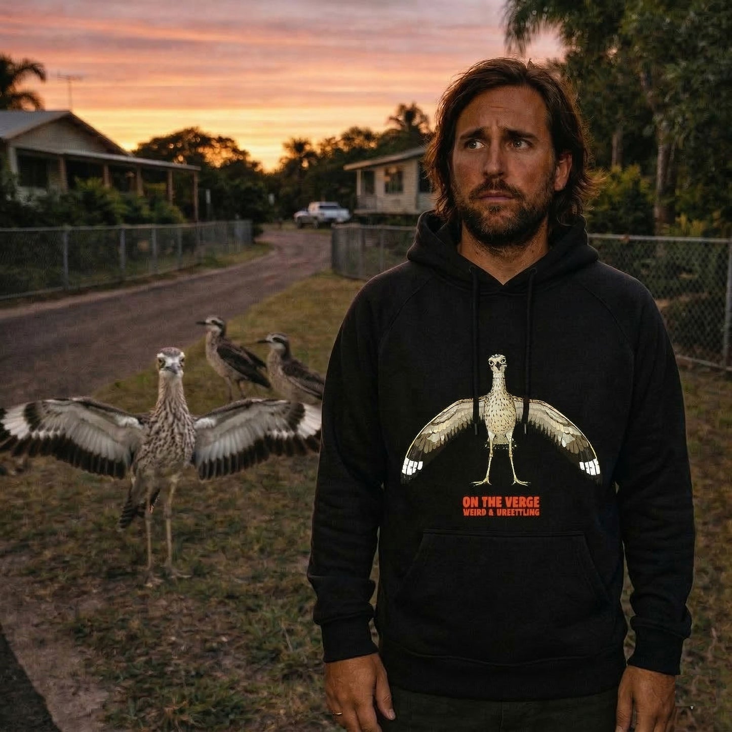 On The Verge – Weird & Unsettling Curlew - Hoodie