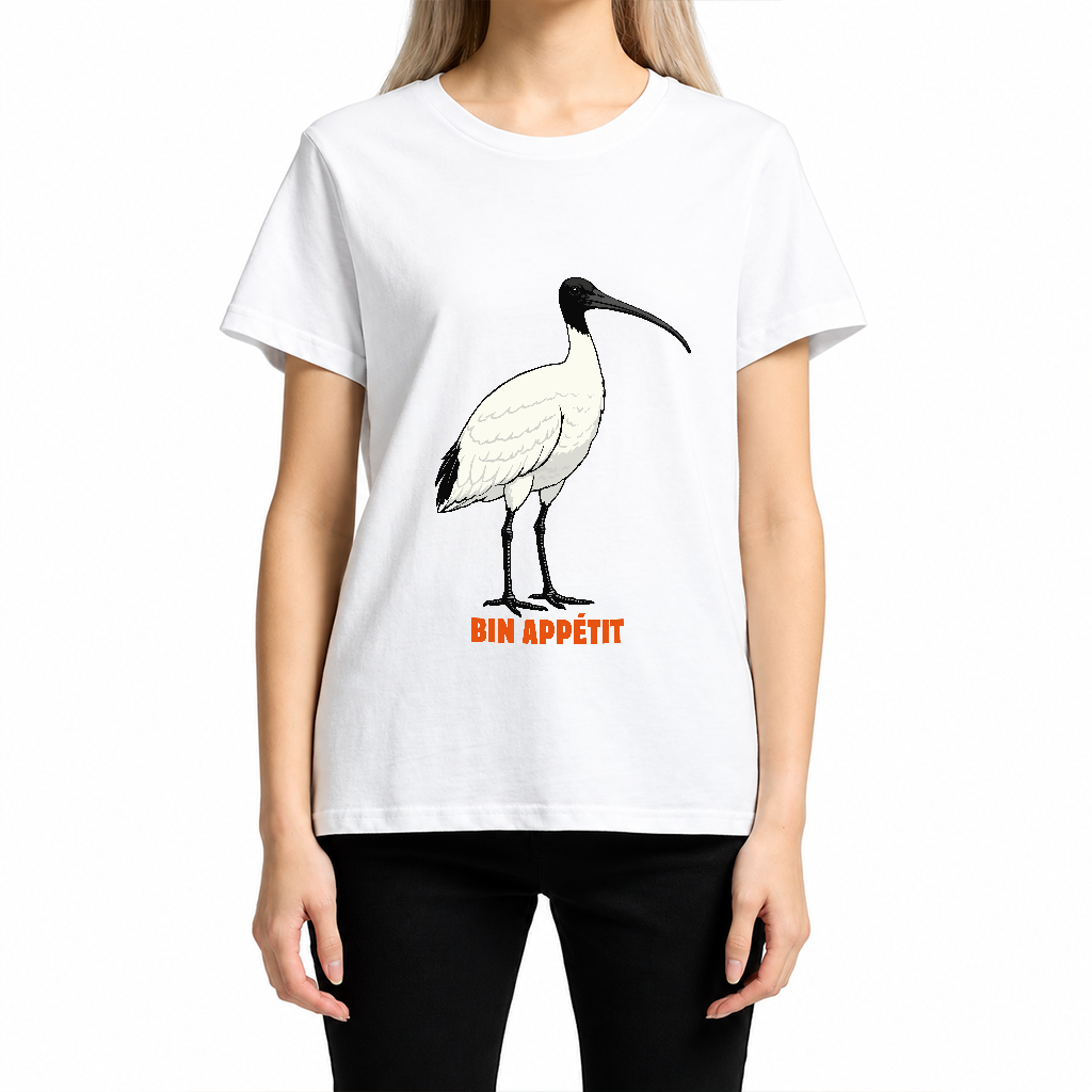 Bin Appétit - Australian White Ibis - Women’s Maple Tee